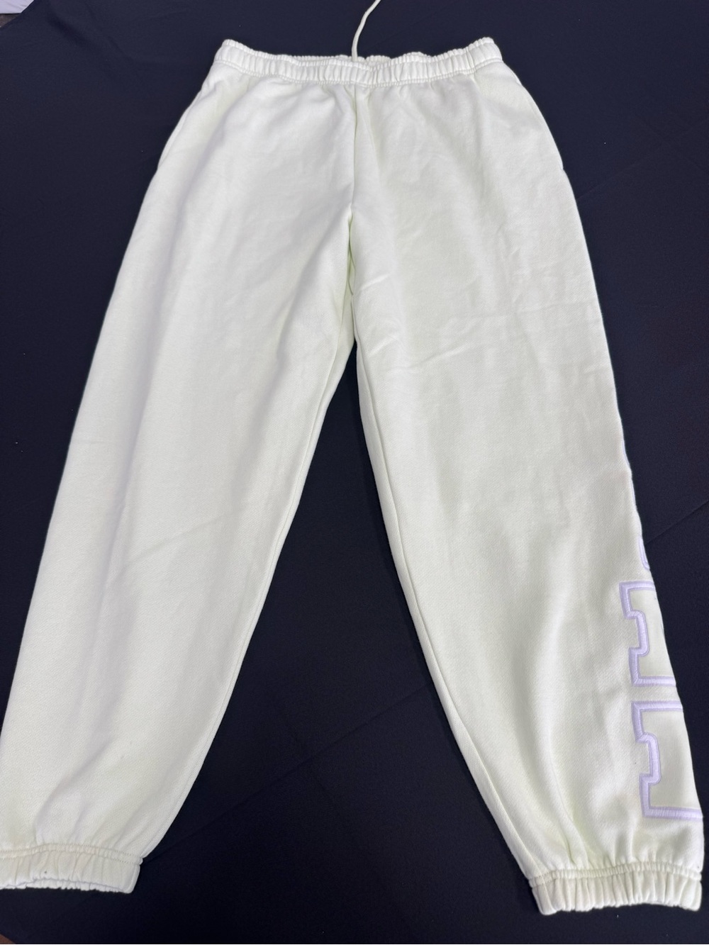 PINK Victoria's Secret women light green Jogger Sweatpants with Side Logo